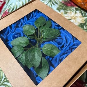 50 Pcs Ling’s Moment Sapphire Blue Foam Roses